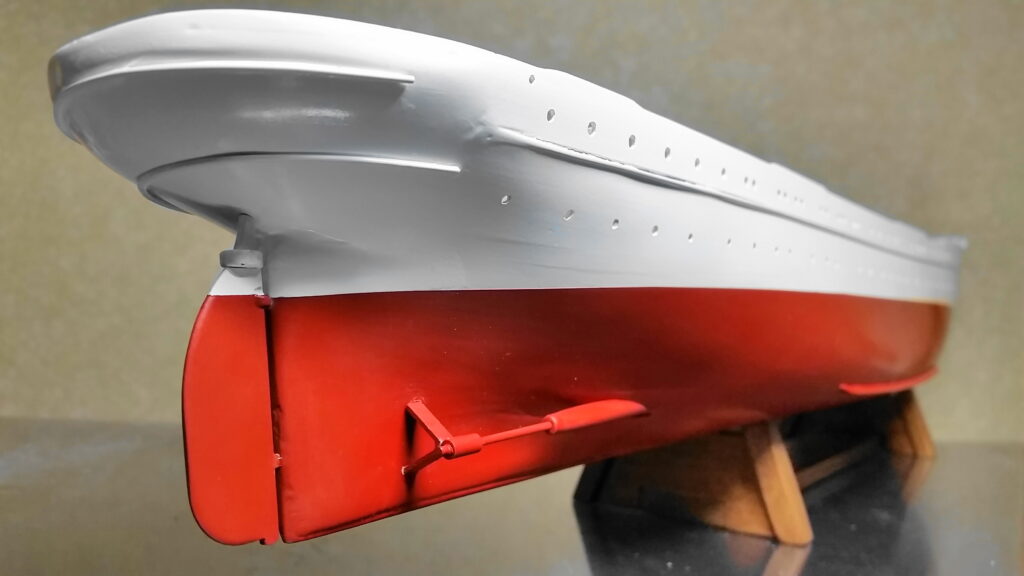 日本丸 帆船模型 船体塗装