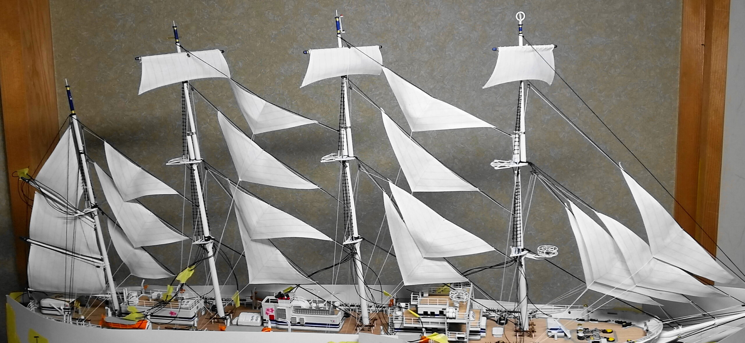 日本丸帆船模型 ジブ・ステイスル