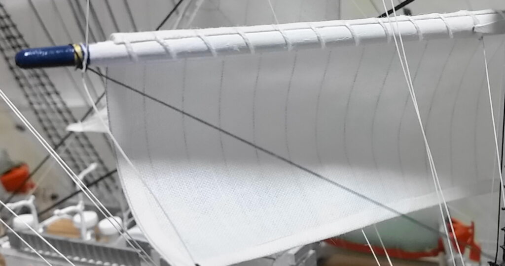 日本丸帆船模型帆の準備