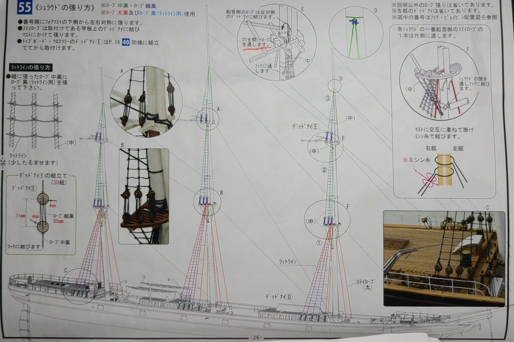 カティサーク シュラウドの張り方 説明書