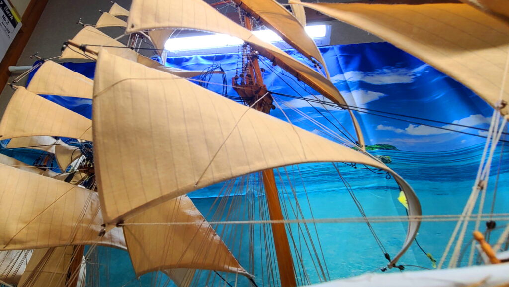 帆船模型 カティサーク ロアスル 見事に はためきの再現に成功