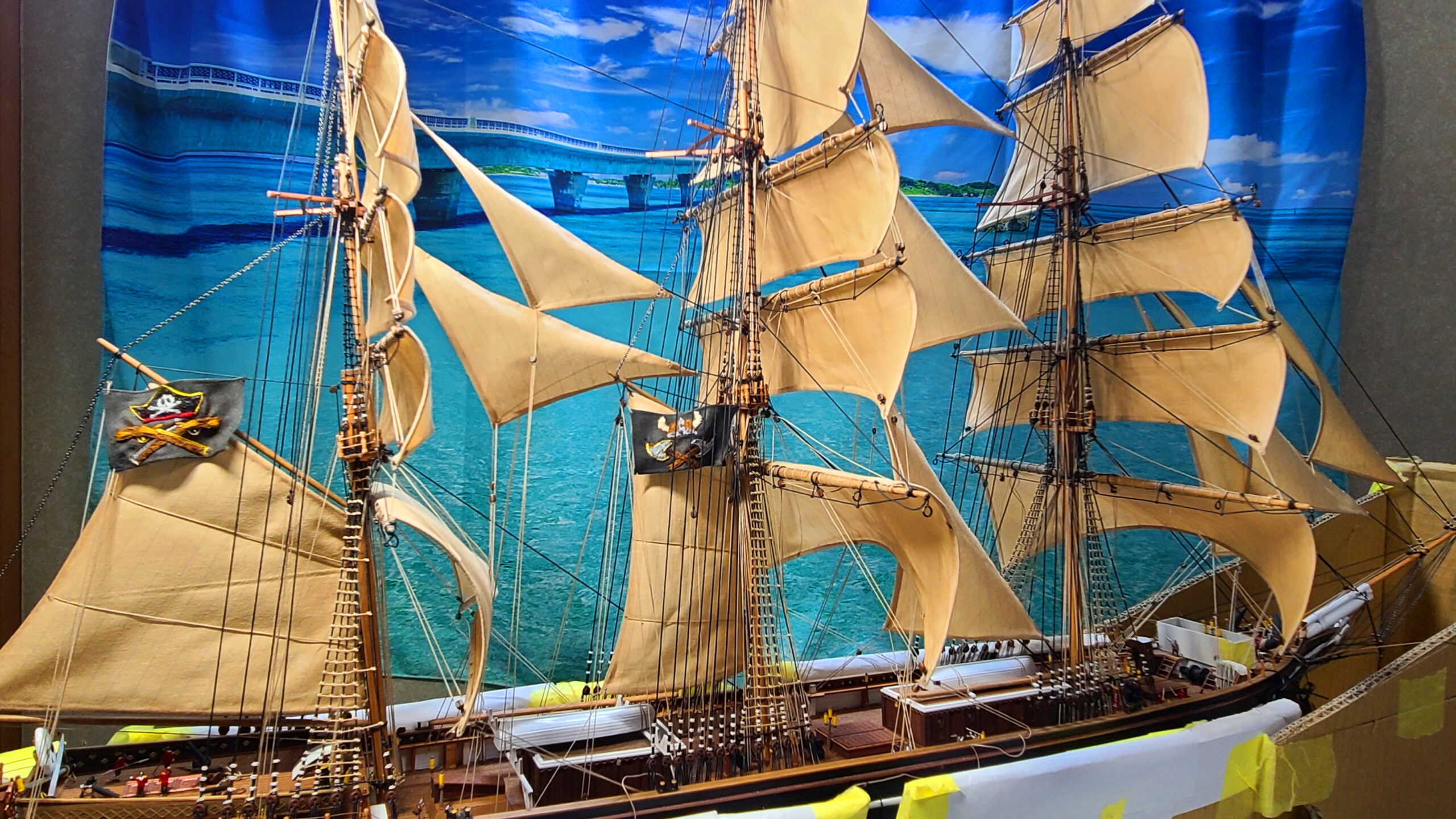 帆船模型 カティサーク シュラウド ラットライン 完成