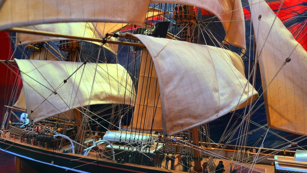 帆船模型 カティサーク 完成 ロアスル シワ
