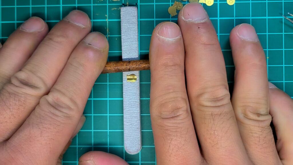 日光東照宮陽明門作り方　飾り金具 丸く型を作ります