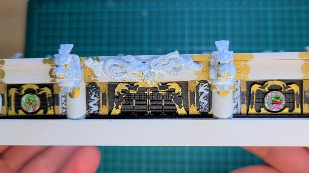 日光東照宮陽明門作り方　上層完成画像