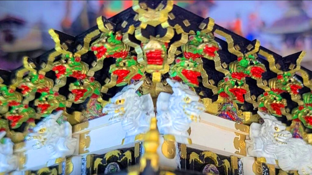 日光東照宮陽明門作り方 上層 斗組 完成画像