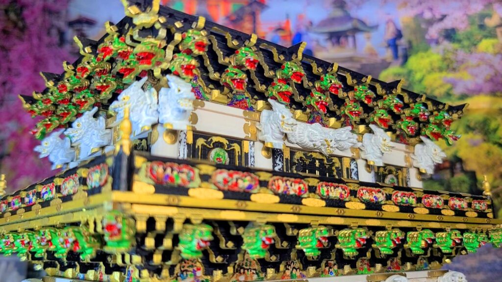 日光東照宮陽明門作り方 上層 斗組 完成画像