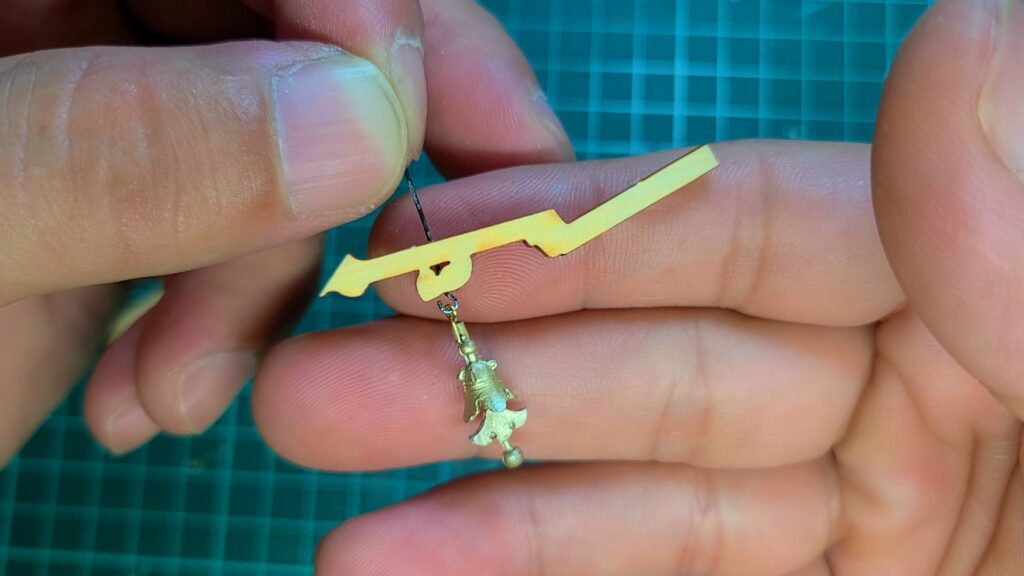 日光東照宮陽明門作り方　隅木に風鐸をぶら下げました