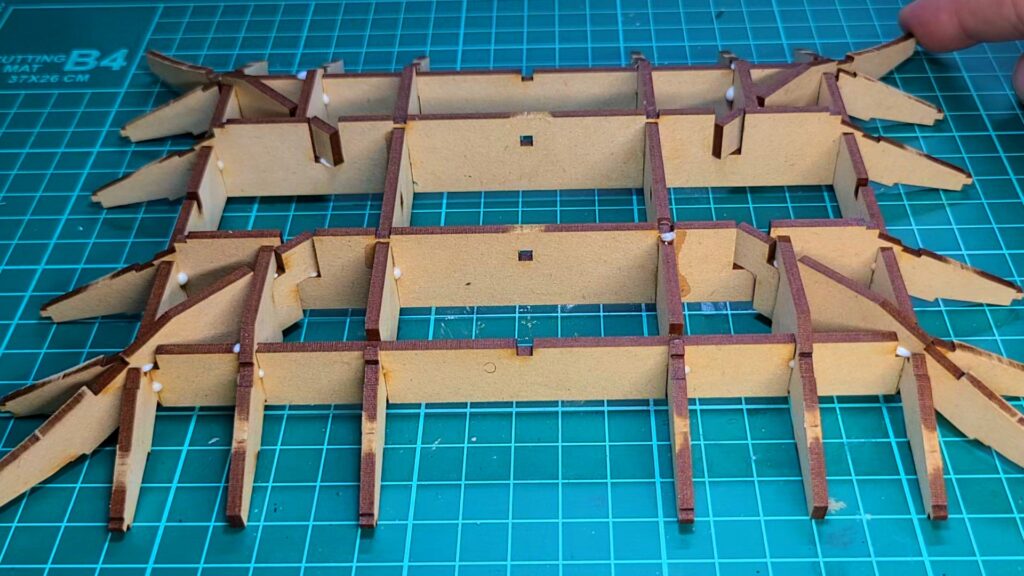 日光東照宮陽明門作り方　屋根のフレーム完成