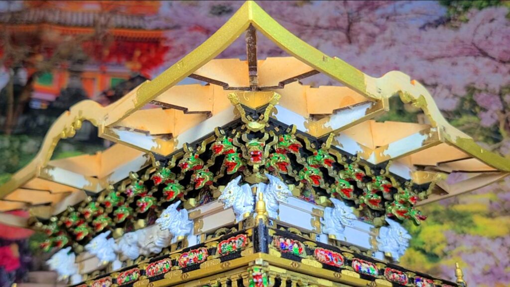 日光東照宮陽明門作り方　屋根の骨組み 完成画像