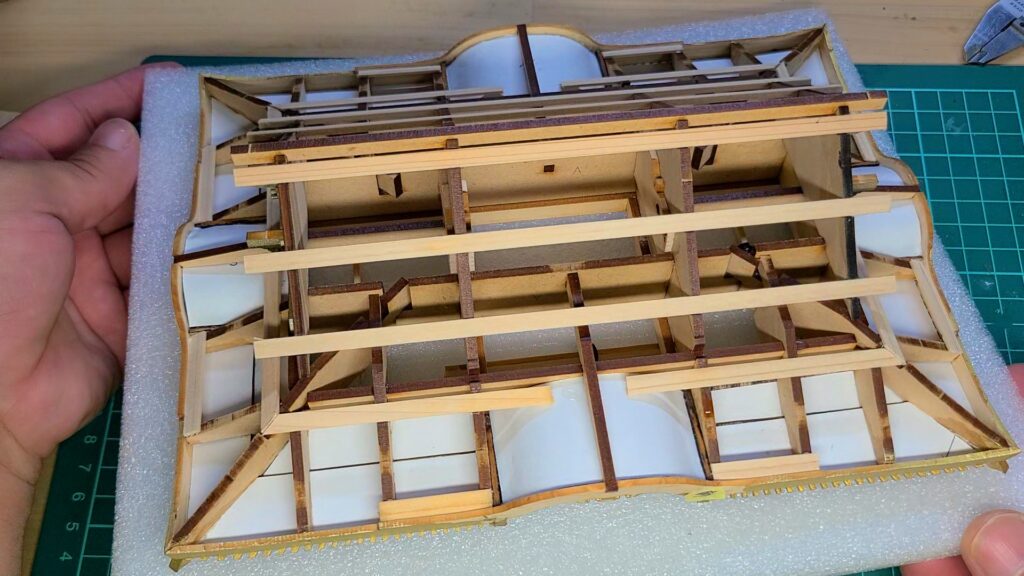 日光東照宮陽明門作り方　小屋組み完成　