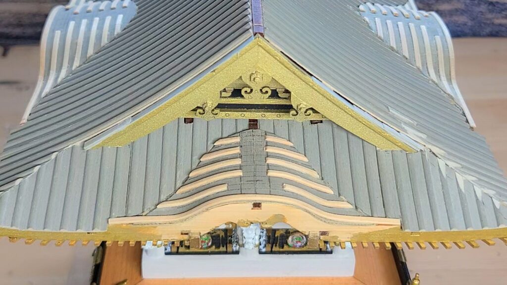 日光東照宮陽明門作り方 妻破風側 完成画像