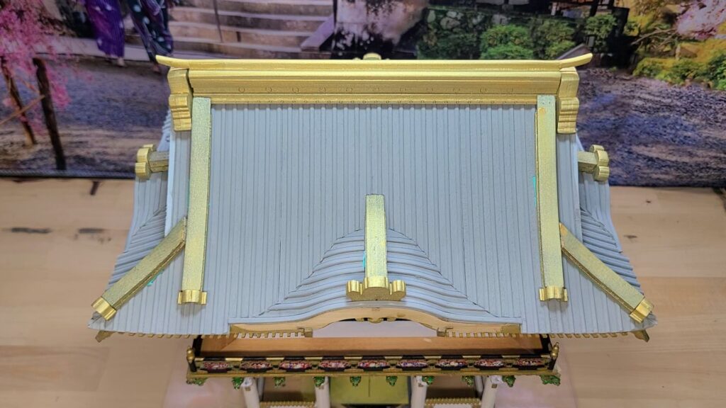 ウッディジョー 日光東照宮陽明門作り方　棟瓦 完成画像