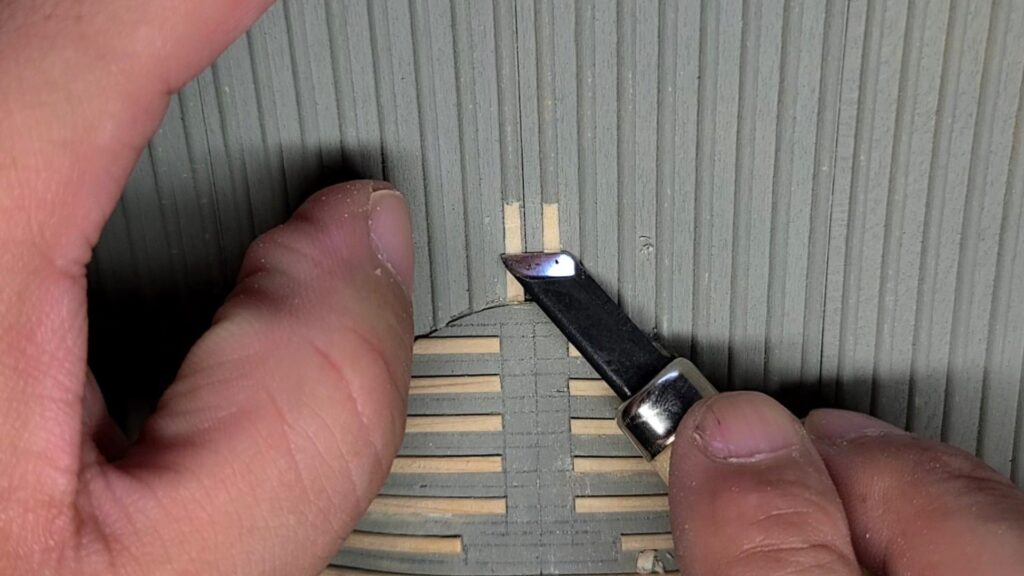 ウッディジョー 日光東照宮陽明門作り方　唐破風棟瓦の 取り付け面を作ります