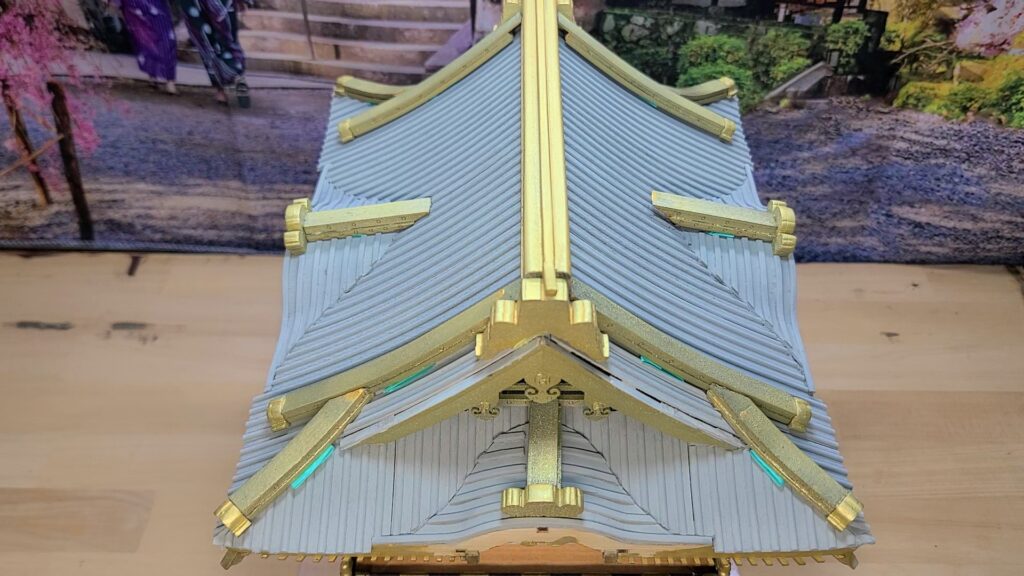 ウッディジョー 日光東照宮陽明門作り方　棟瓦 完成画像