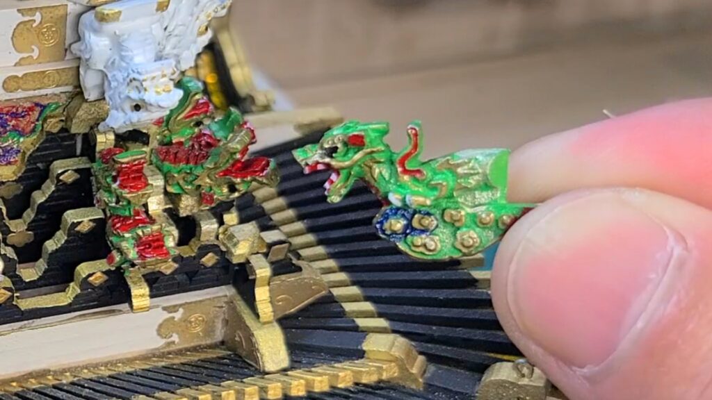 ウッディジョー 日光東照宮陽明門作り方　隅尾垂木の龍