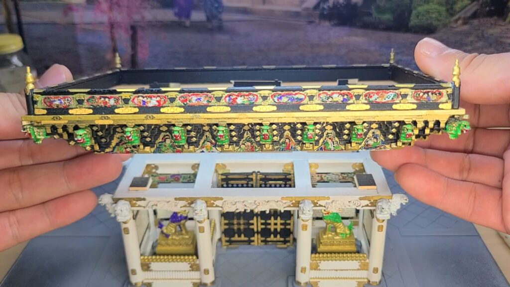 ウッディジョー 日光東照宮陽明門作り方　下層斗組・高欄を建てます